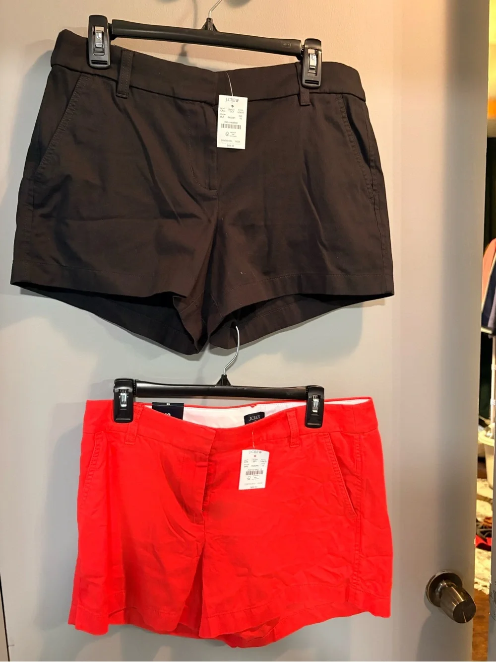 J. Crew Black and Red Women’s Shorts Pair